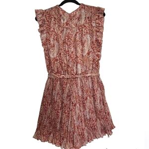 The Korner Shimmery Sunray Pleat Romper